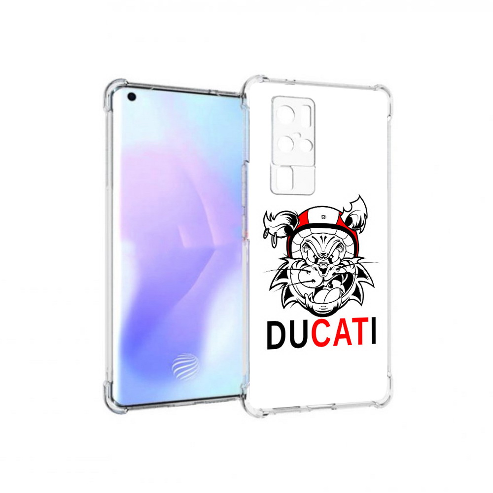 

Чехол MyPads Tocco для Vivo X50 Pro дукати (PT226970.404.339), Прозрачный, Tocco