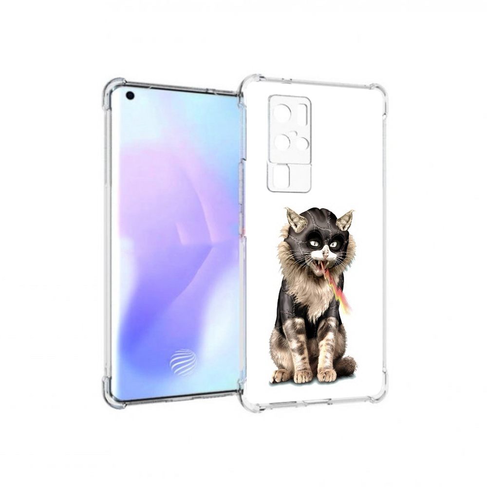 

Чехол MyPads Tocco для Vivo X50 Pro дьяволский кот (PT226970.404.341), Прозрачный, Tocco