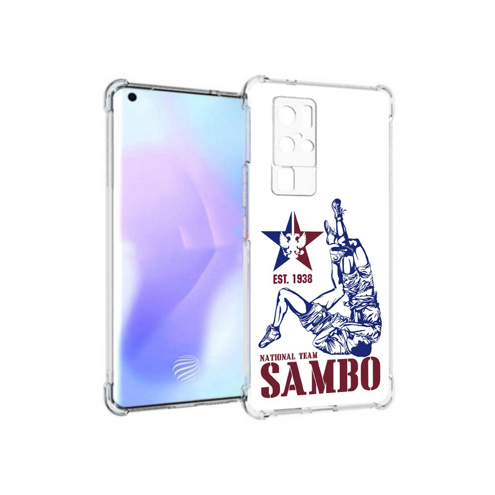 

Чехол MyPads Tocco для Vivo X50 Pro единоборства самбо (PT226970.404.344), Прозрачный, Tocco