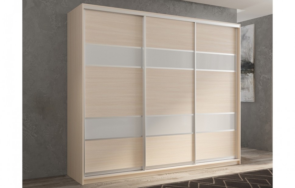 

Шкаф-купе 3-х дверный Кааппи 8 Дуб молочный 240х60х230 см