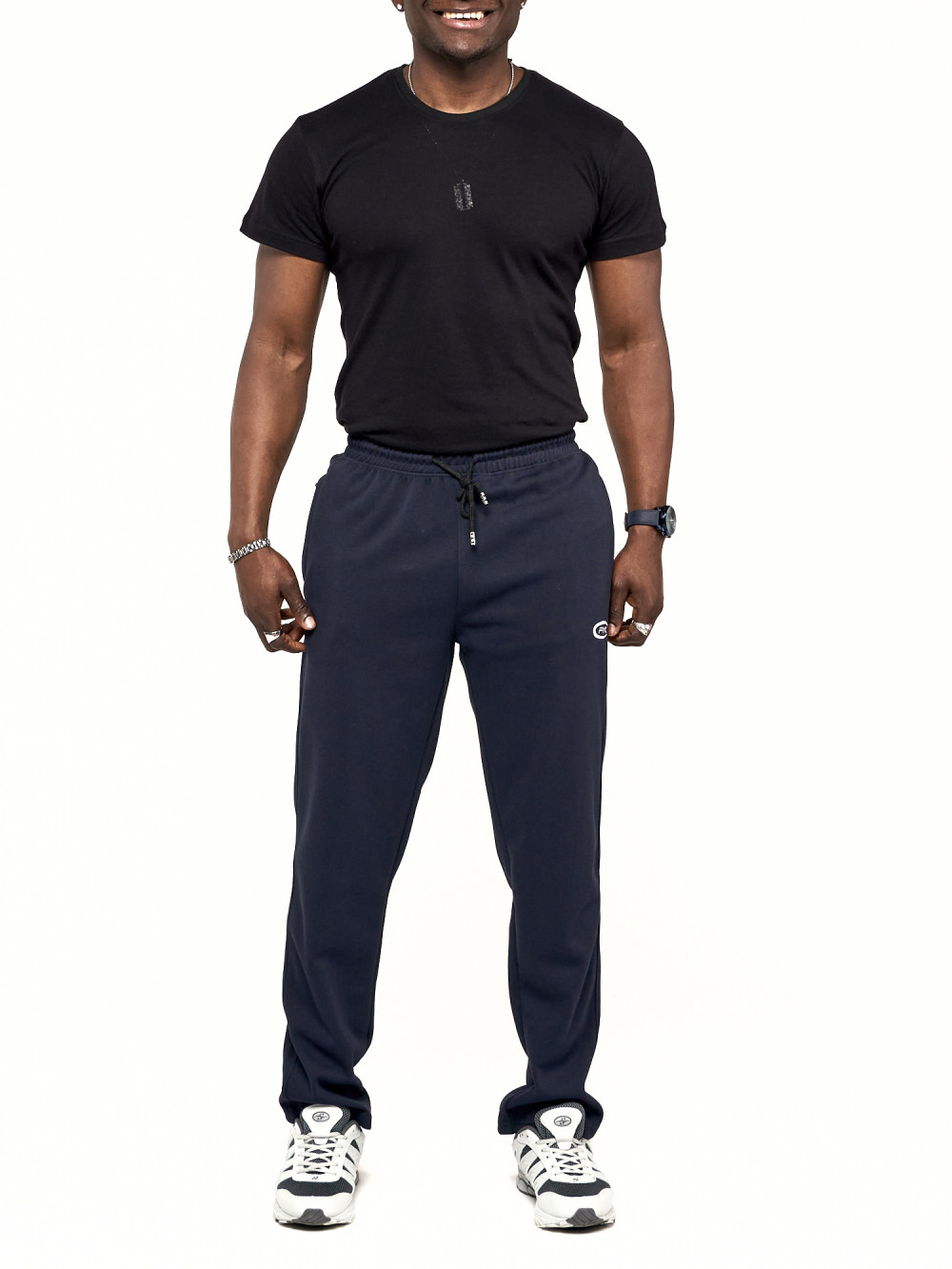 

Спортивные брюки мужские NoBrand AD061 синие 50 RU, Синий, AD061