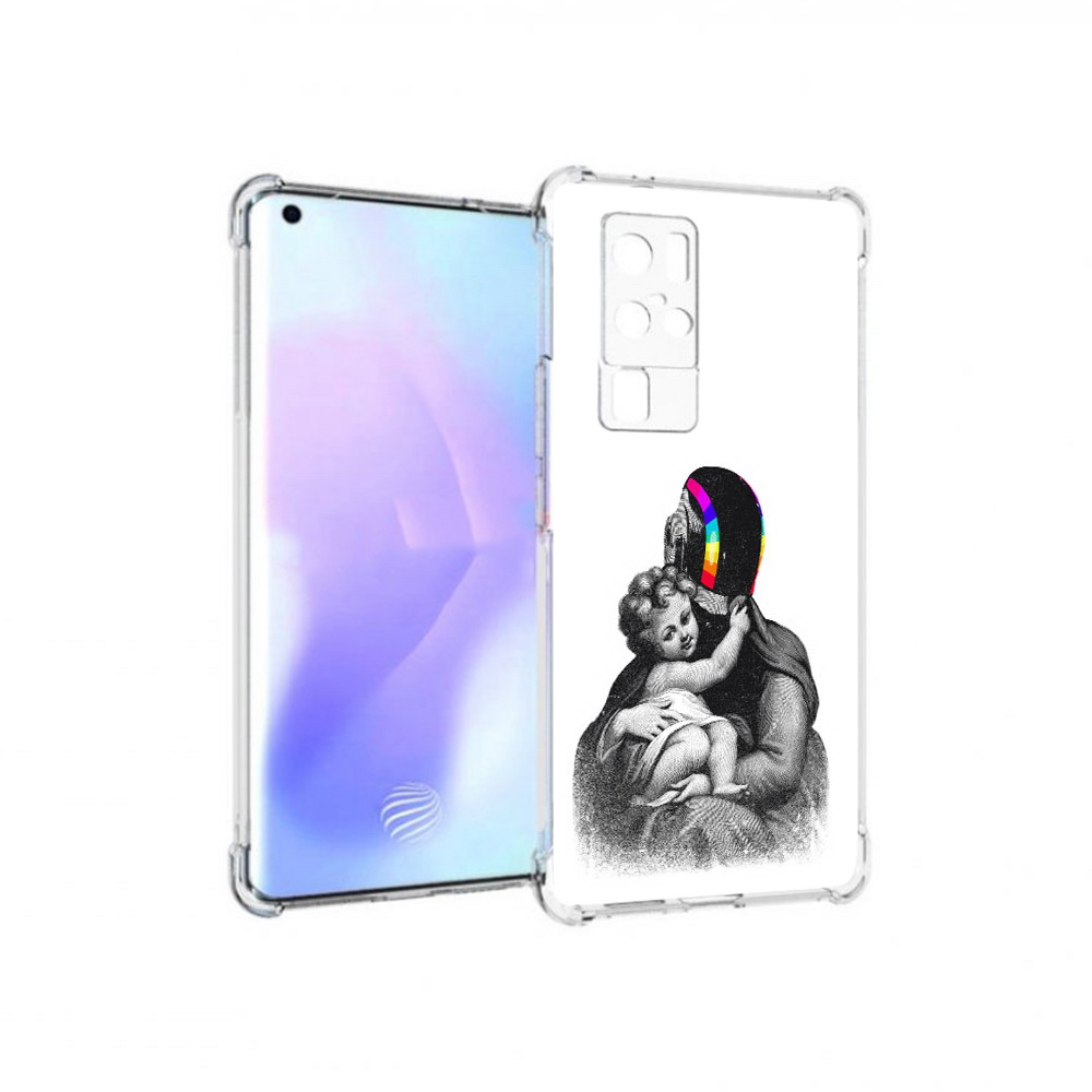 

Чехол MyPads Tocco для Vivo X50 Pro защитник в шлеме (PT226970.404.350), Прозрачный, Tocco