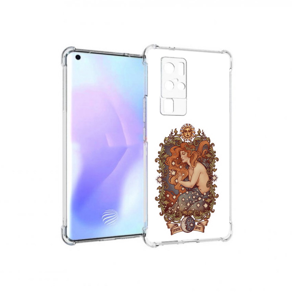 

Чехол MyPads Tocco для Vivo X50 Pro звездная девушка абстракция (PT226970.404.351), Прозрачный, Tocco