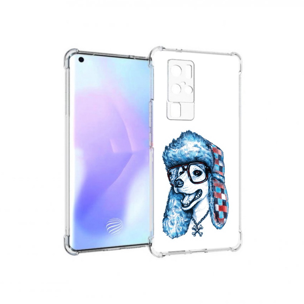 

Чехол MyPads Tocco для Vivo X50 Pro зимний пес (PT226970.404.362), Прозрачный, Tocco