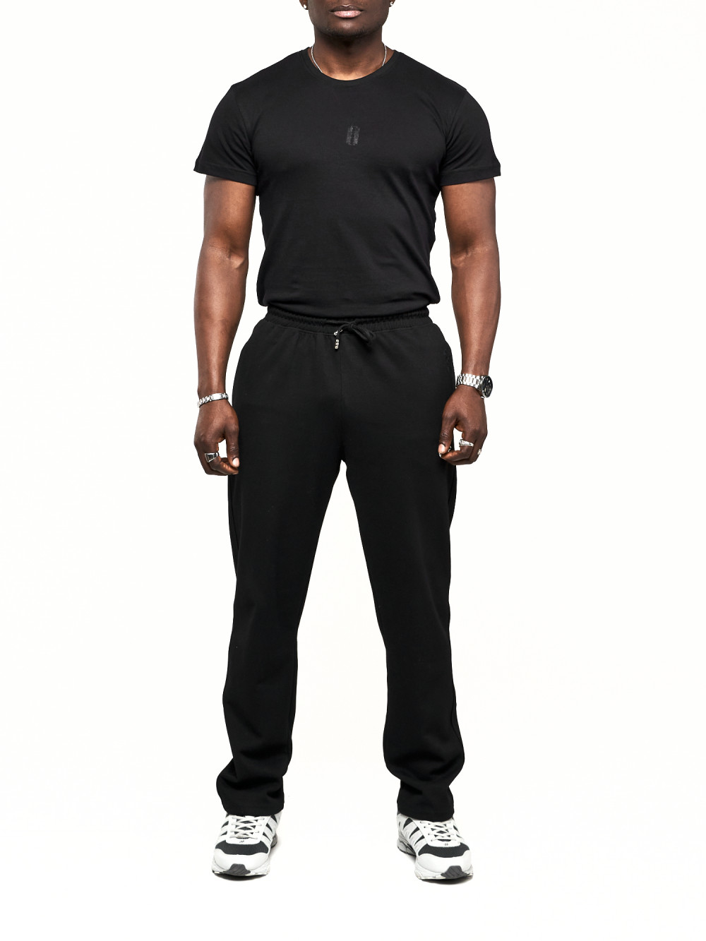 

Спортивные брюки мужские NoBrand AD061 черные 54 RU, Черный, AD061