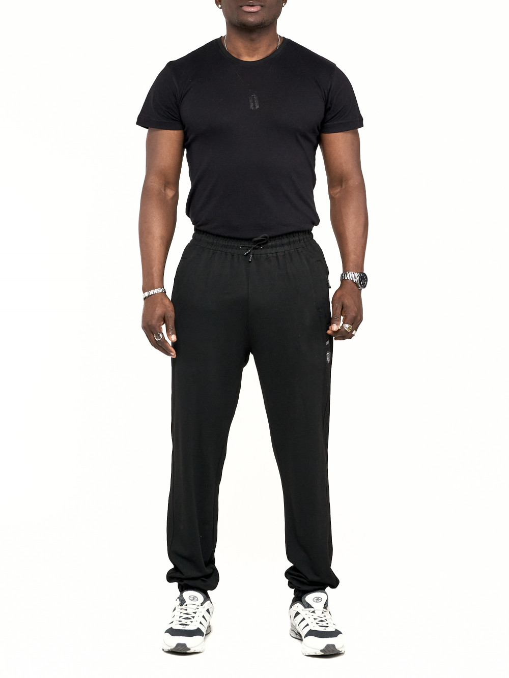 Спортивные брюки мужские NoBrand AD006 черные 54 RU