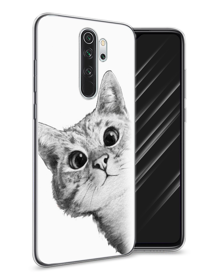 

Чехол Awog на Xiaomi Redmi Note 8 Pro "Кот рисунок черно-белый", Разноцветный, 36650-1