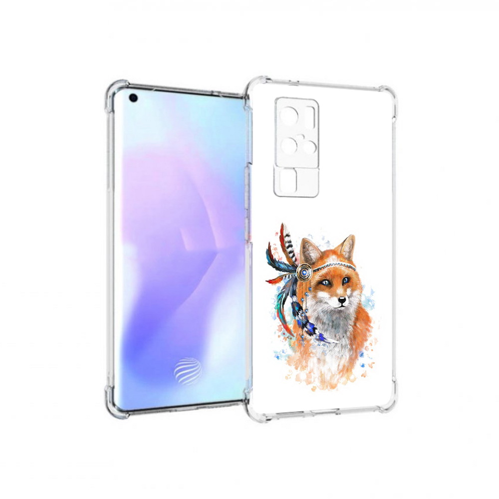 

Чехол MyPads Tocco для Vivo X50 Pro инду лиса (PT226970.404.377), Прозрачный, Tocco