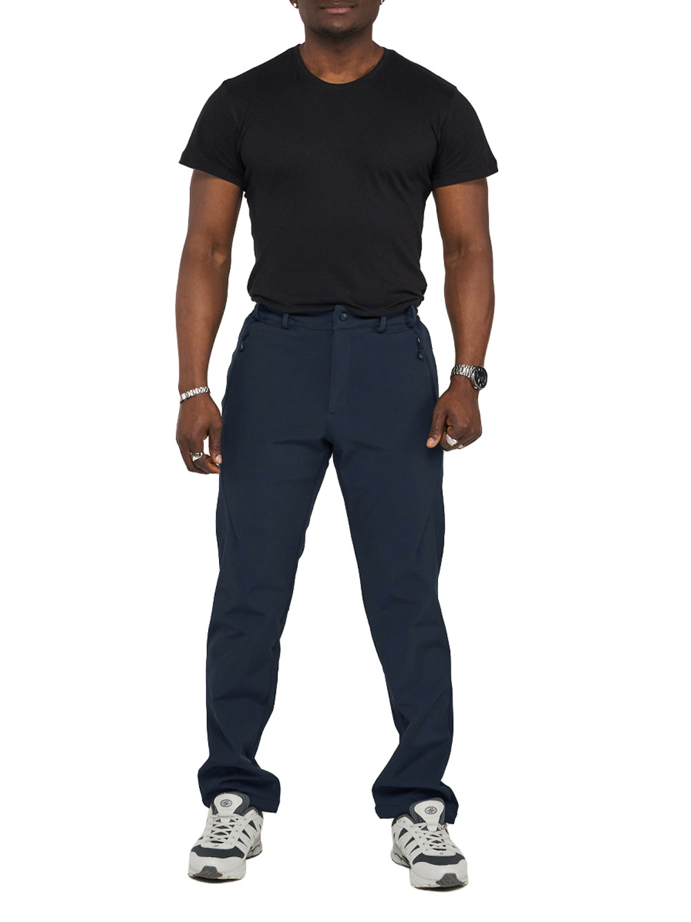 Спортивные брюки мужские NoBrand AD22004 синие 56 RU