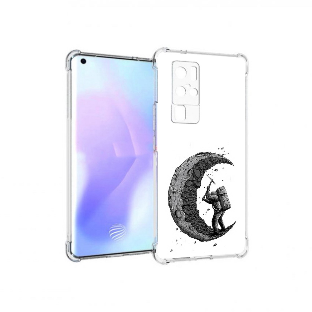 

Чехол MyPads Tocco для Vivo X50 Pro камненная луна (PT226970.404.384), Прозрачный, Tocco