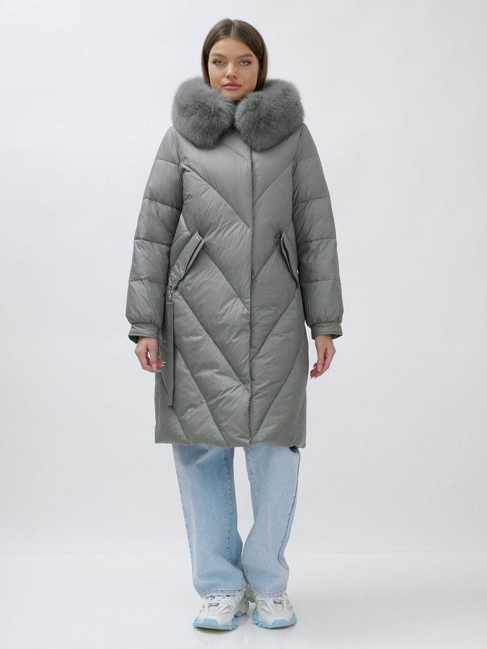 

Пальто женское MTFORCE 1316 серое XXL, Серый, 1316