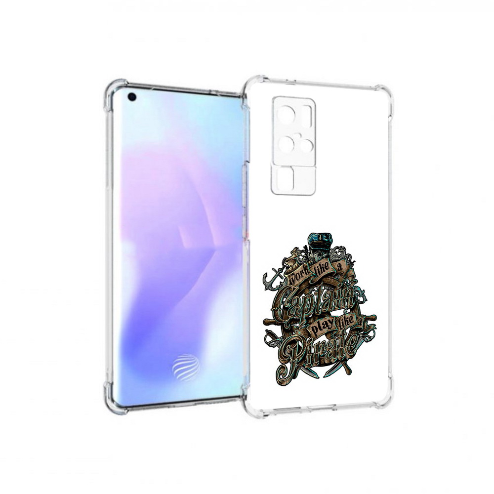 

Чехол MyPads Tocco для Vivo X50 Pro капитан пиратов (PT226970.404.385), Прозрачный, Tocco