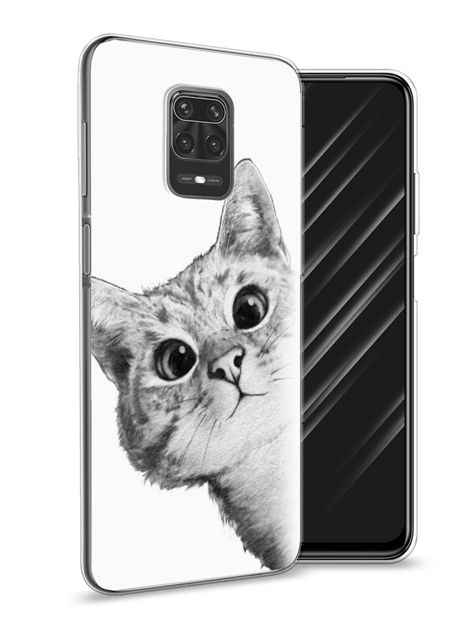

Чехол Awog на Xiaomi Redmi Note 9S "Кот рисунок черно-белый", Разноцветный, 37950-1