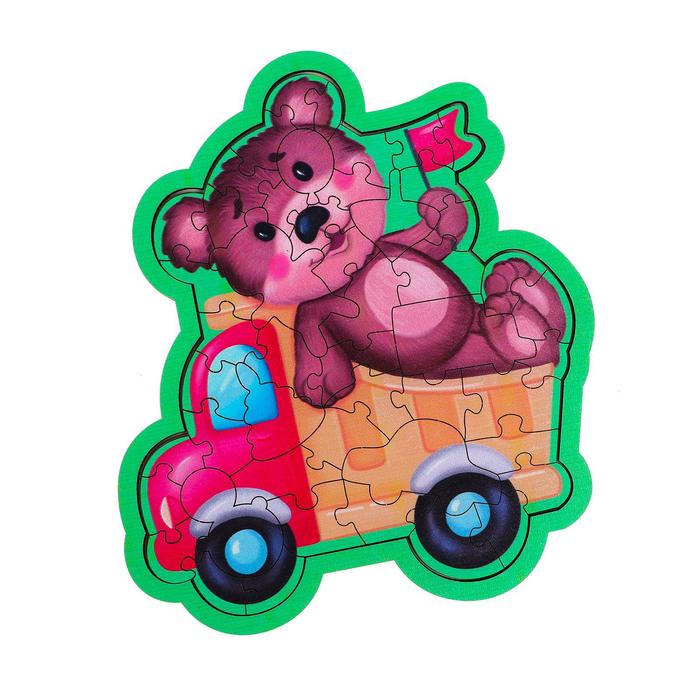 

Пазл Лесная мастерская Машинка с мишкой 6925273, 6925273-1