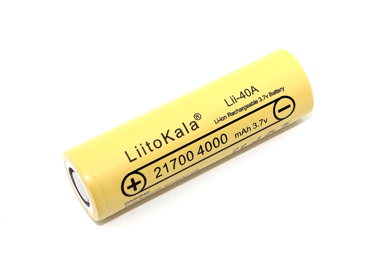 Аккумулятор LiitoKala Lii-40A типа 21700 Li-Ion 4000mAh, 3.7V аккумулятор li ion olight orb 217c50 21700 3 6 в 5000 mah