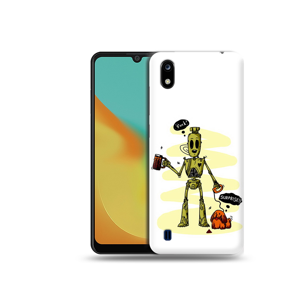 

Чехол MyPads Tocco для ZTE Blade A7 прикольный робот (PT136477.473.557), Прозрачный, Tocco
