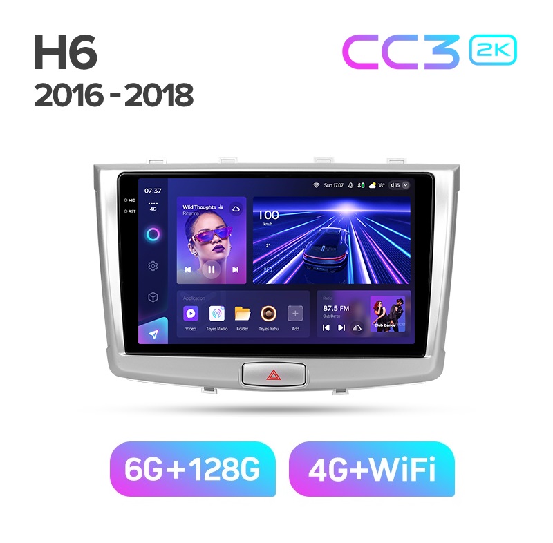Магнитола TEYES HAVAL H6 2016-2018 г CC3 2K 6128ГБ 4289000₽