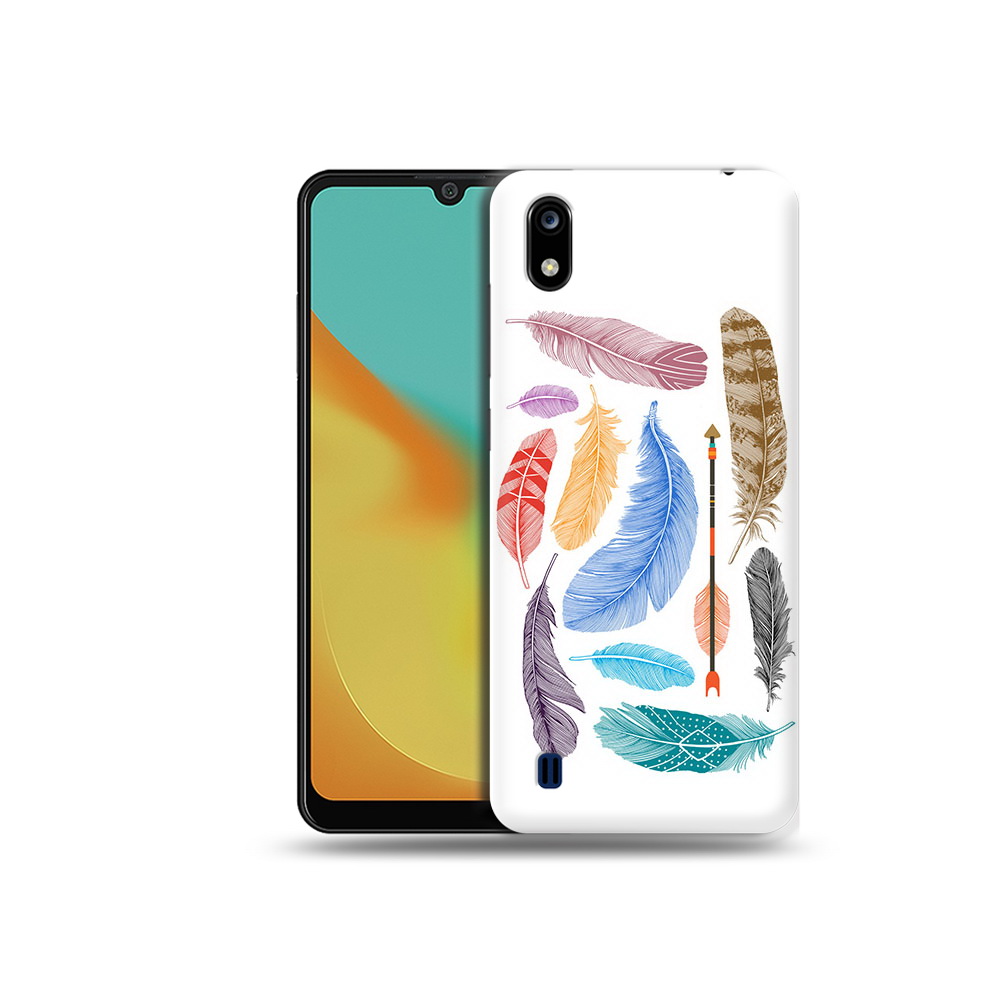 

Чехол MyPads Tocco для ZTE Blade A7 разноцветные перья (PT136477.473.572), Прозрачный, Tocco
