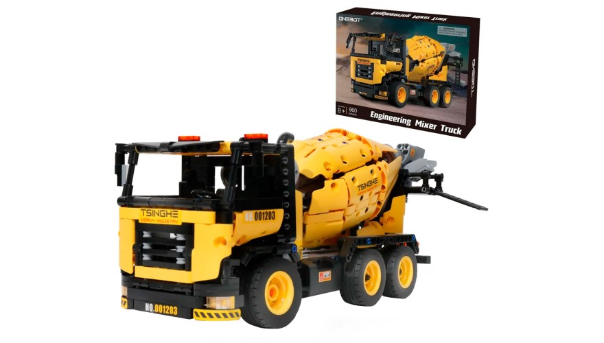 Конструктор Onebot Engineering Mixer Truck OBJBC58AIQI huina 1703 1 50 cars trucks toy diecast excavator model engineering vehicle alloy excavator tractor truck toys for boys kids toy