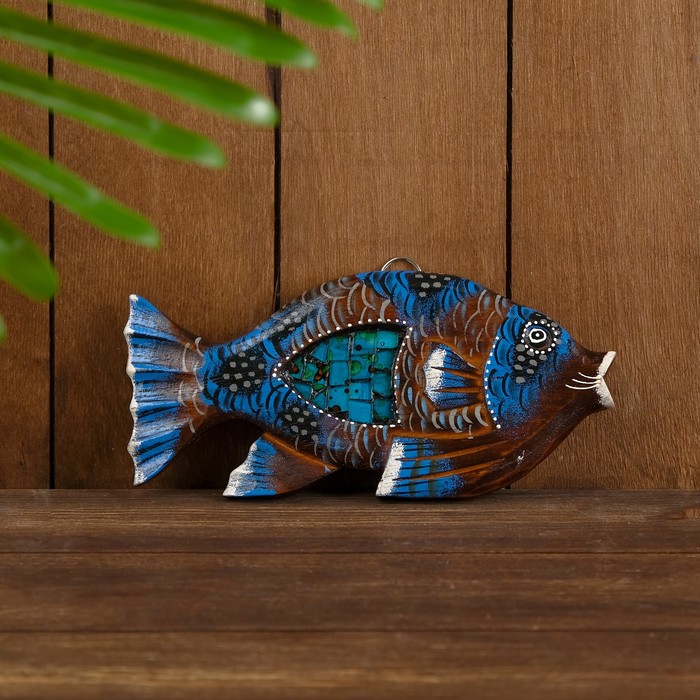 

Панно "Рыбка морская" дерево 20х1,5х10 см, Indonesian style
