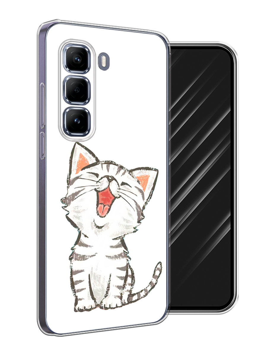

Чехол Awog на Infinix Hot 50 Pro "Котенок рисованный", Серый;белый, 3106950-1