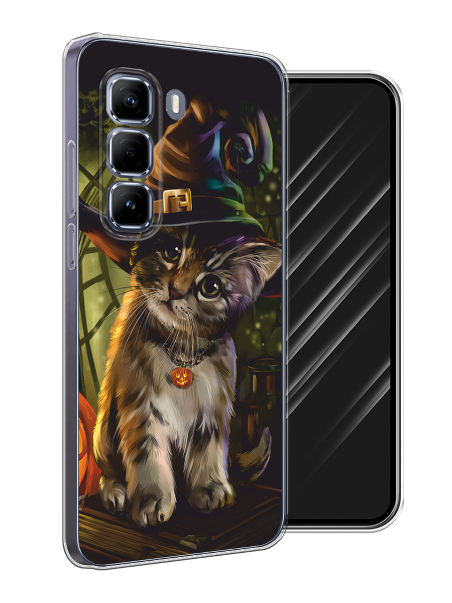 

Чехол Awog на Infinix Hot 50 Pro "Кот на Хэллоуин", Зеленый;серый, 3106950-1