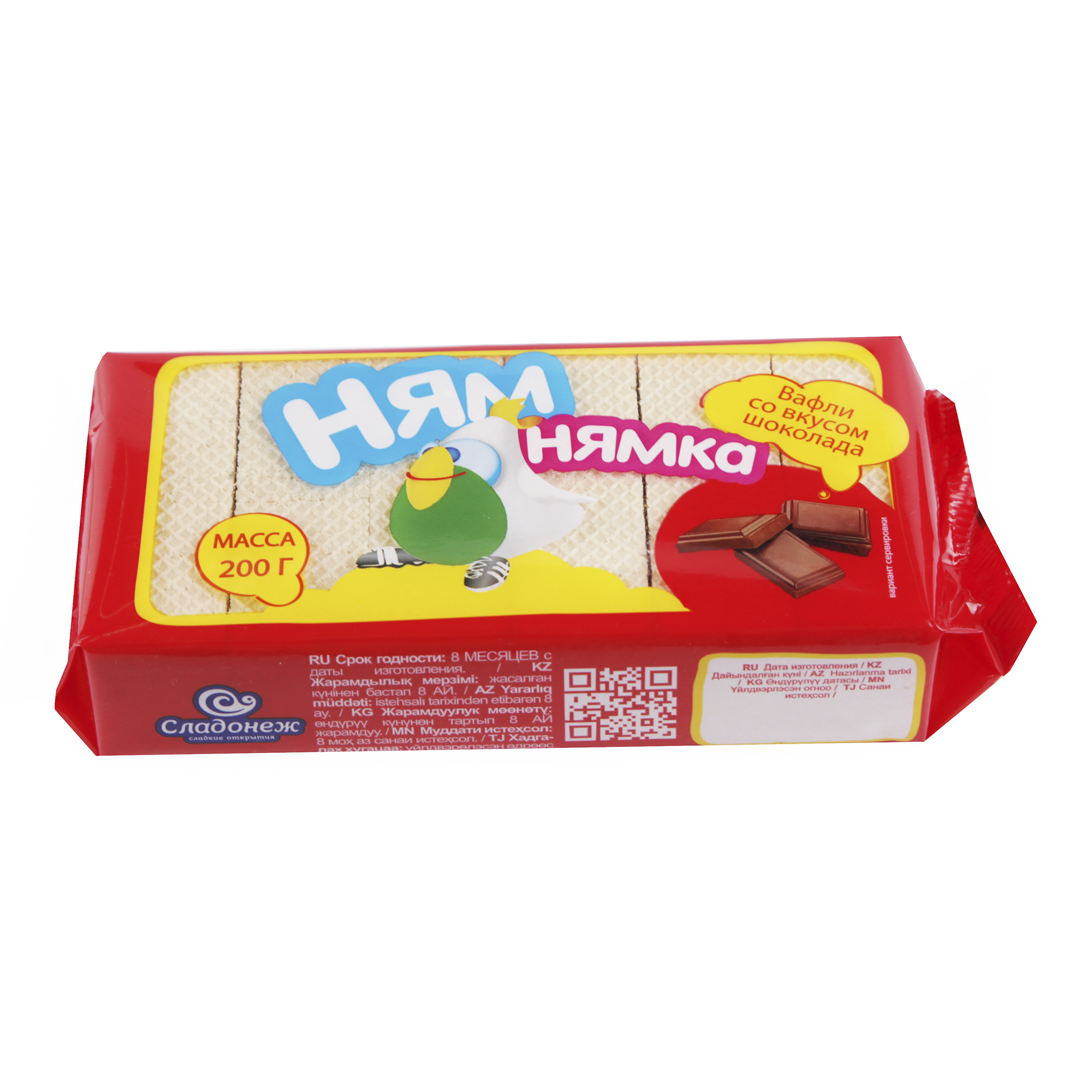 

Вафли Ням-нямка с шоколадным вкусом 200 г