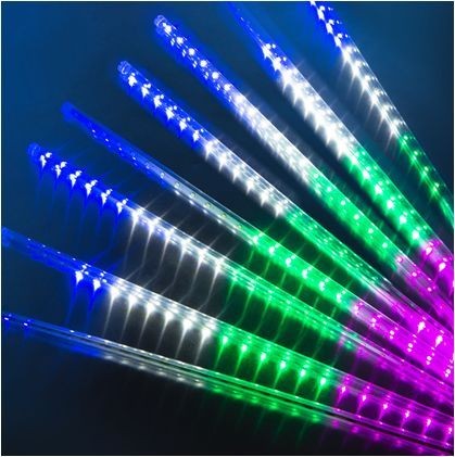 LED гирлянда FUNRAY уличная Тающие сосульки SE-TUBE-848M,384ламп,мульт(4цв),IP44,проз.шн.2