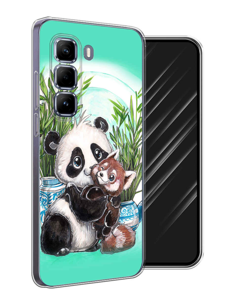 

Чехол Awog на Infinix Hot 50 Pro "Друзья зверята", Бирюзовый;белый;черный, 3106950-1