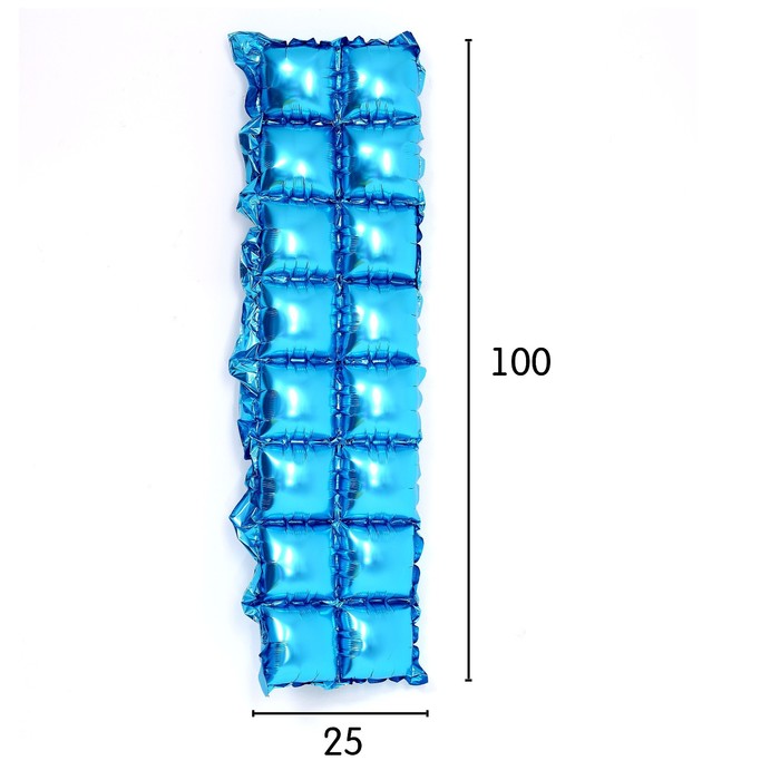 Панно фольгированное 37 х 142 см, 2 ряда, цвет голубой панно фольгированное 37 х 142 см 2 ряда