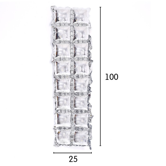 фото Панно фольгированное 37 х 142 см, 2 ряда, цвет серебристый страна карнавалия