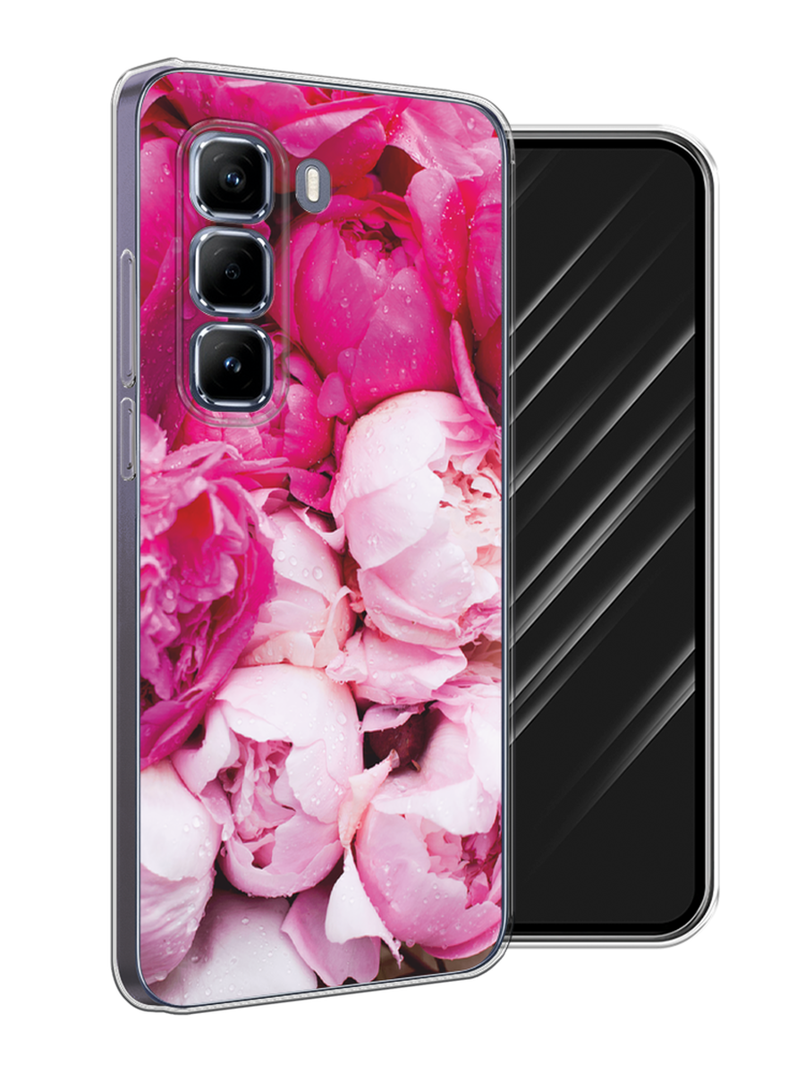 

Чехол Awog на Infinix Hot 50 Pro "Пионы розово-белые", Белый;розовый, 3106950-1