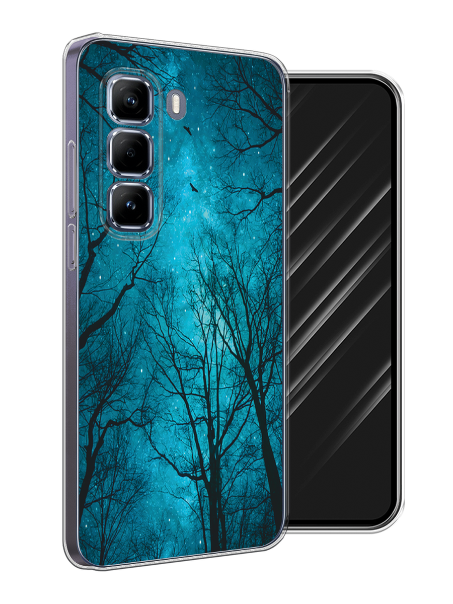 

Чехол Awog на Infinix Hot 50 Pro "Сказочный лес", Черный;бирюзовый, 3106950-1