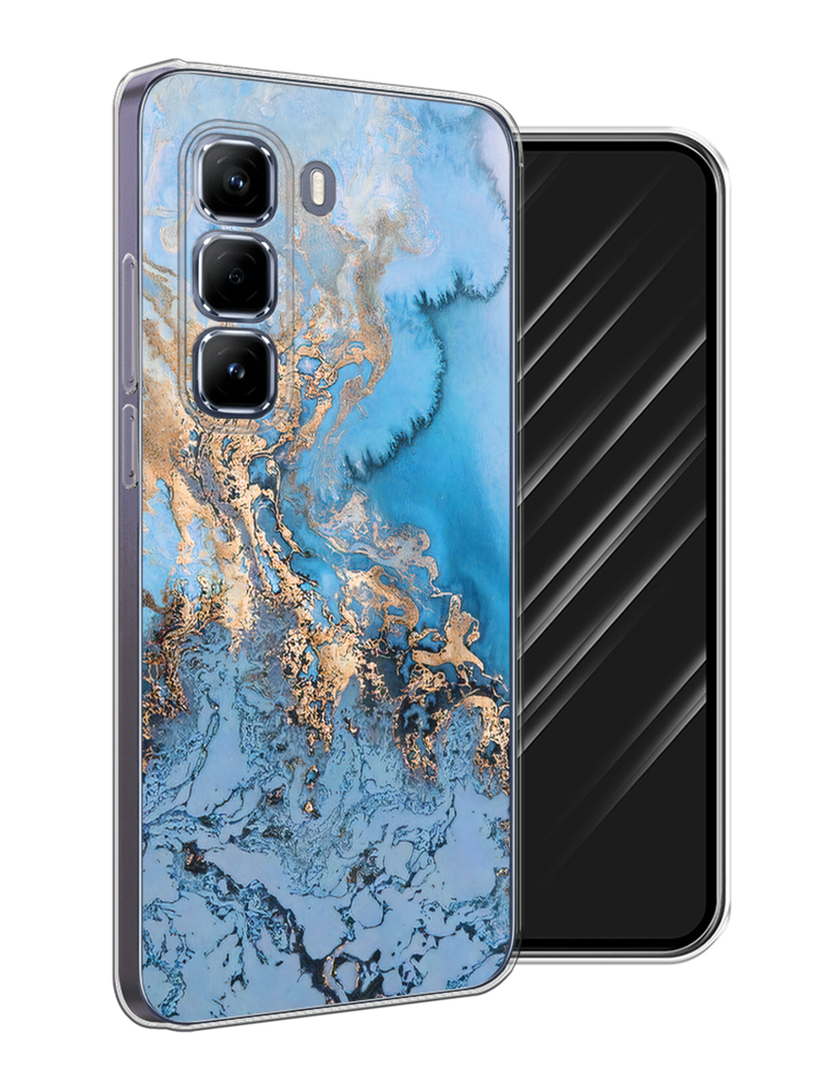 

Чехол Awog на Infinix Hot 50 Pro "Морозная лавина синяя", Серебристый, 3106950-1