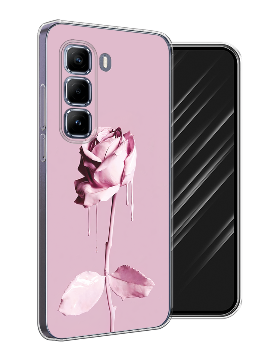 

Чехол Awog на Infinix Hot 50 Pro "Роза в краске", Белый;розовый, 3106950-1