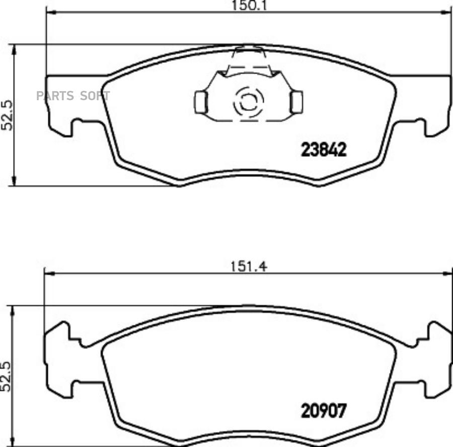 

Тормозные колодки HELLA PAGID/BEHR 8DB355010321