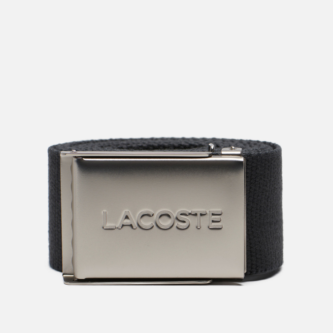 

Ремень мужской Lacoste Engraved Buckle Woven, серый, Engraved Buckle Woven