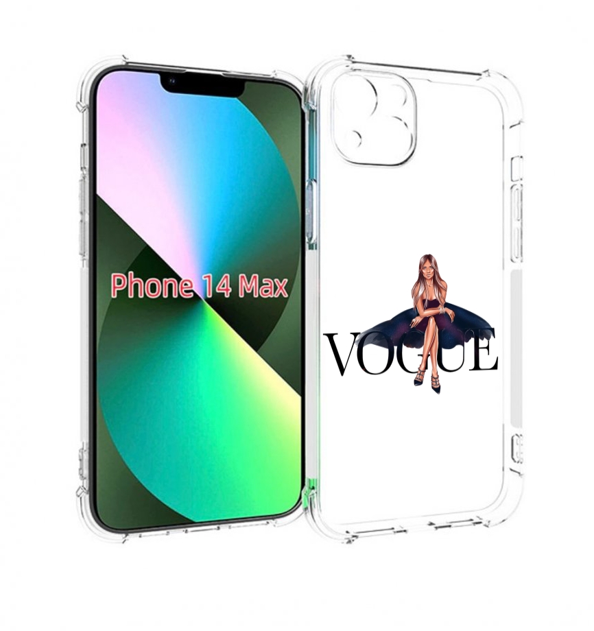 

Чехол MyPads Вог-девушка женский для iPhone 14 Plus (6.7), Прозрачный, Tocco