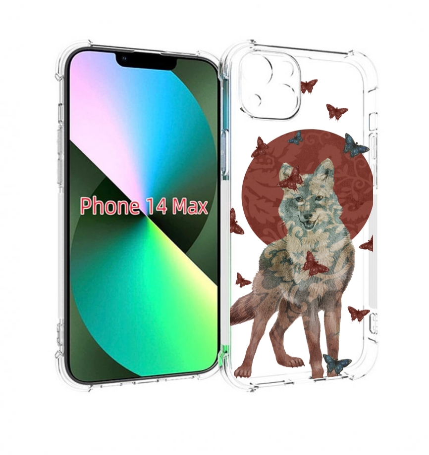

Чехол MyPads Волчица с бабочками для iPhone 14 Plus (6.7), Прозрачный, Tocco