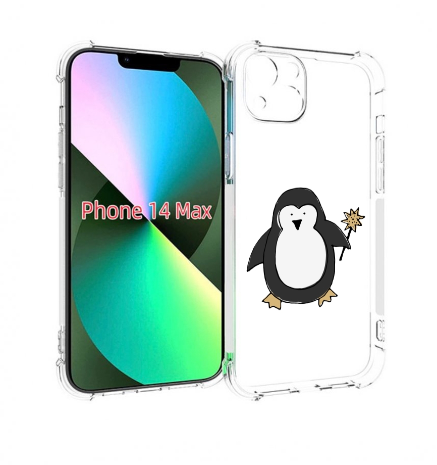 

Чехол MyPads Волшебный пингвин для iPhone 14 Plus (6.7), Прозрачный, Tocco