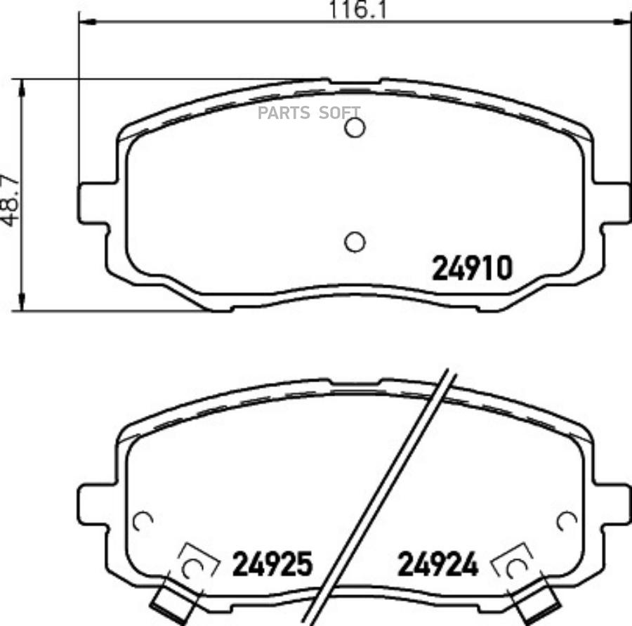 

Тормозные колодки HELLA PAGID/BEHR 8DB355014901