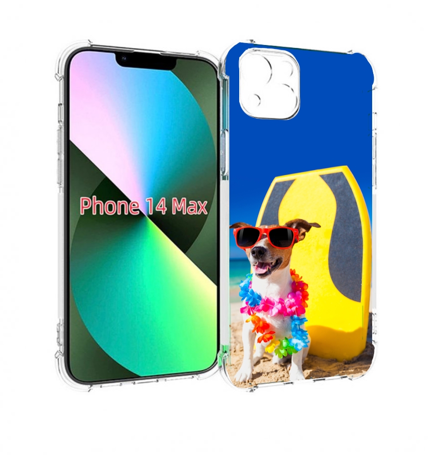

Чехол MyPads Гавайская-собака для iPhone 14 Plus (6.7), Прозрачный, Tocco