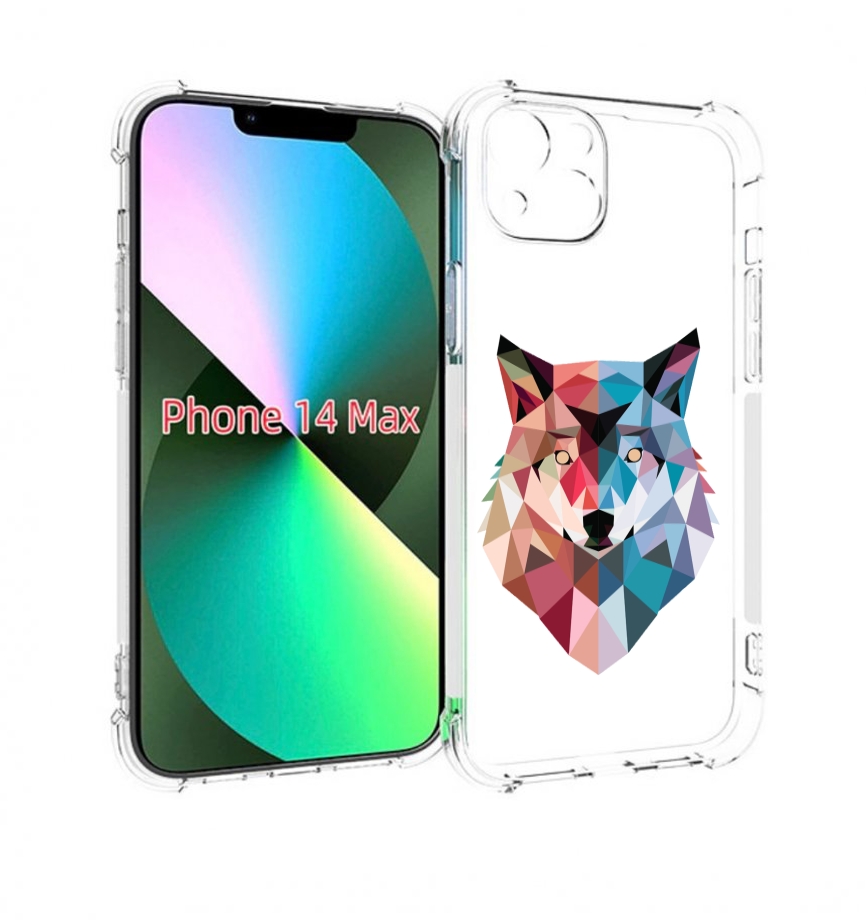

Чехол MyPads Геометрический-волк для iPhone 14 Plus (6.7), Прозрачный, Tocco