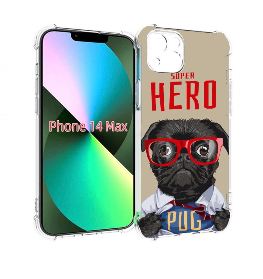 

Чехол MyPads Герой-PUG для iPhone 14 Plus (6.7), Прозрачный, Tocco