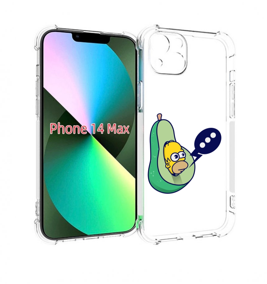 

Чехол MyPads Гомер-авокадо для iPhone 14 Plus (6.7), Прозрачный, Tocco