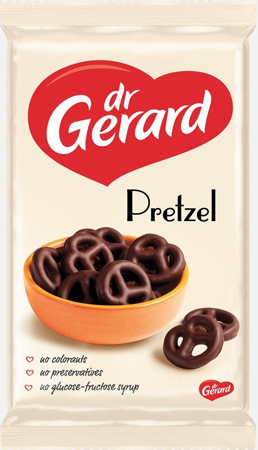 Из Польши: Печенье Dr Gerard крендельки в шоколадной глазури, 165 г