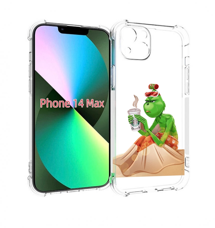 

Чехол MyPads Гринч-в-платье для iPhone 14 Plus (6.7), Прозрачный, Tocco
