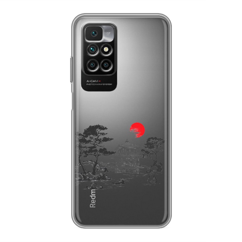 

Полупрозрачный дизайнерский силиконовый чехол для Xiaomi Redmi 10 Прозрачная япония
