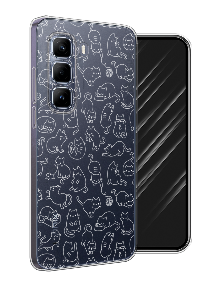 

Чехол Awog на Infinix Hot 50 Pro "Шкодливые котики", Прозрачный;бежевый, 3106950-1