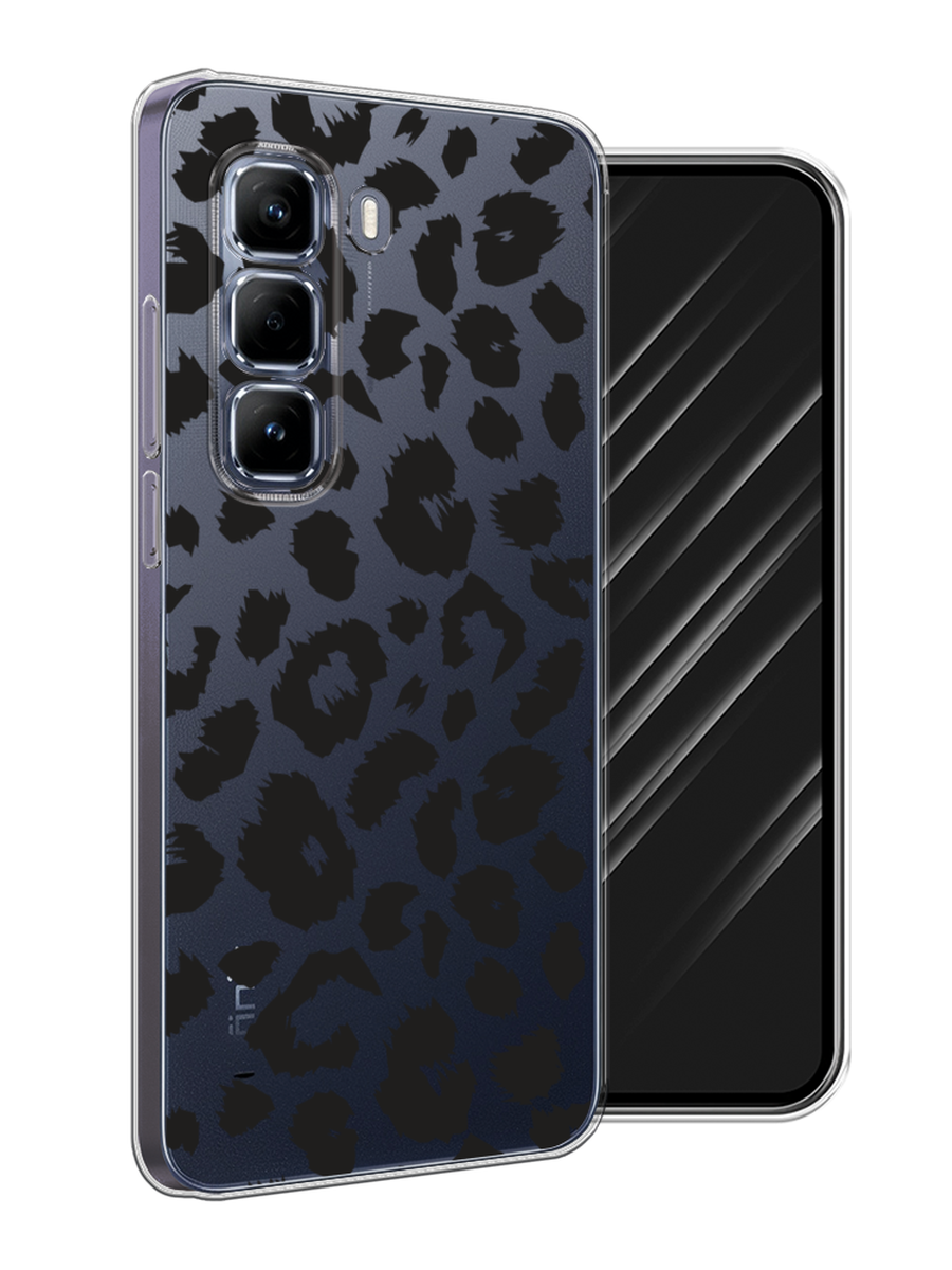 

Чехол Awog на Infinix Hot 50 Pro "Окрас леопарда фон", Черный, 3106950-1